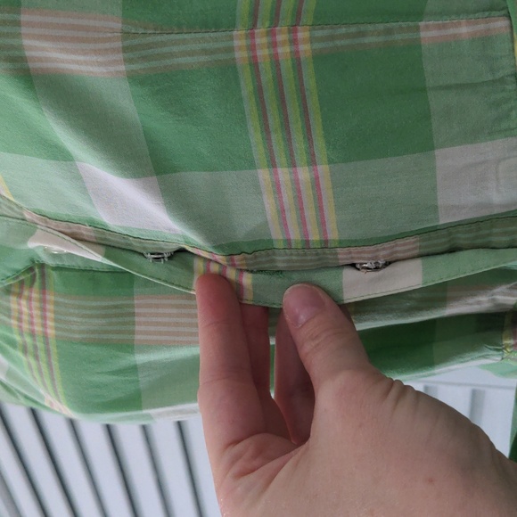 Merona shirt dress, size 6, green/white plaid - Picture 4 of 4